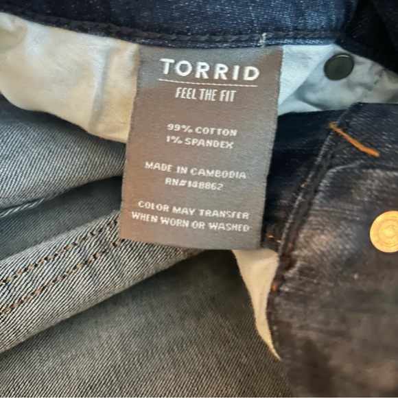 Torrid Jeans Boyfriend Straight Vintage Stretch Sz 14R Color: Undercover - Picture 6 of 7